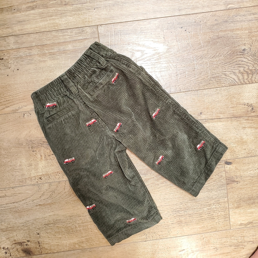 🚒GYMBOREE🚒 Olive Corduroy Firetruck Pants - Picture 5 of 6